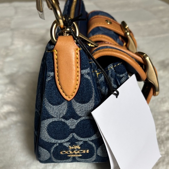 Coach Y2K style Denim Ashton Baguette Bag - Picture 4 of 7